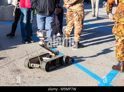 Schwere, multi-mission Roboter geeignet für Missionen wie Explosive Detection, Kampfmitteln. Stockfoto