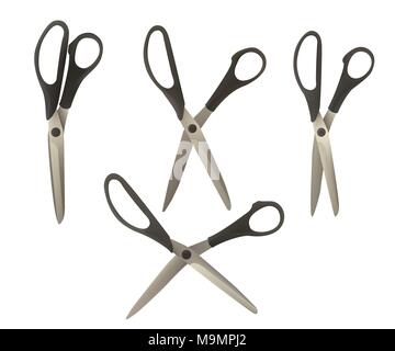 Eine Reihe von maßgeschneiderten Schere Stock Vektor