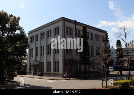 Die Gebäude rund um Toyota Commemorative Museum für Industrie und Technik. In Nagoya, Japan - Februar 2018 berücksichtigt. Stockfoto