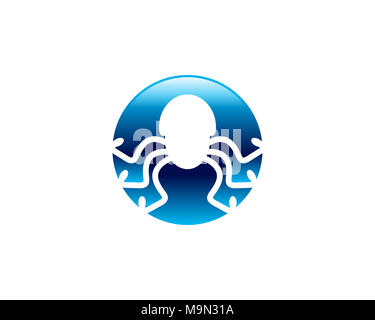 Ist ein Symbol mit Tiere besonders Octopus Stockfoto