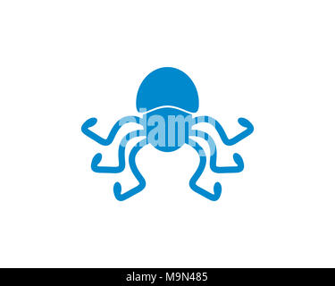 Ist ein Symbol mit Tiere besonders Octopus Stockfoto