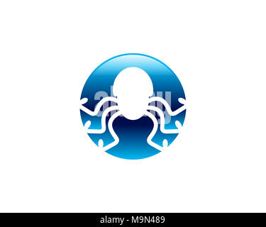 Ist ein Symbol mit Tiere besonders Octopus Stockfoto