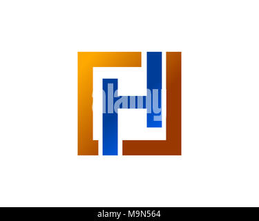 Ist ein Symbol in Form einer Kombination aus Buchstaben Stockfoto