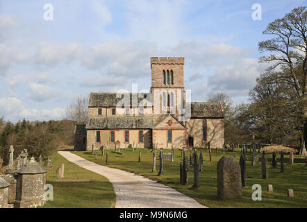 St Michaels Kirche Askham in der Nähe von Penrith, Cumbria, England, UK. Stockfoto