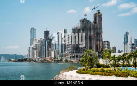 Hochhaus Gebäude Baustelle Innenstadt Panamas Skyline der Stadt. Stockfoto