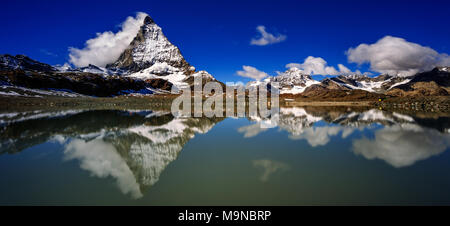 Das Matterhorn - Monte Cervino - Le Cervin Stockfoto