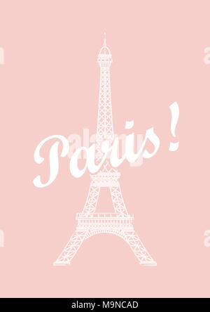 Eiffel-Turm isoliert-Vektor-illustration Stock Vektor