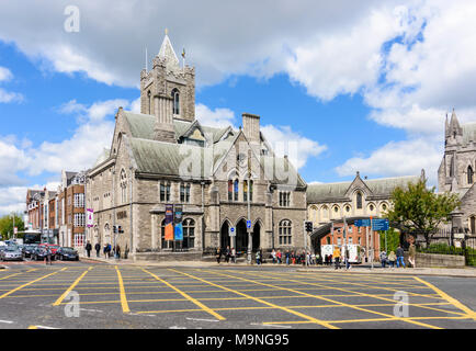 Dublina Heritage Museum und die überdachte Brücke, die Christ Church Cathedral, Dublin, Irland Stockfoto