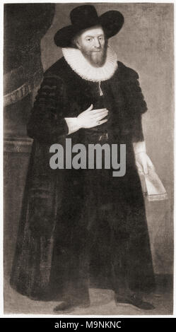 Edward "Ned" Alleyn, 1566 - 1626. Englischer Schauspieler, eine wichtige Figur des elisabethanischen Theaters und Gründer von Dulwich College und Alleyn's School. Aus einem Leben von William Shakespeare, veröffentlicht 1908. Stockfoto