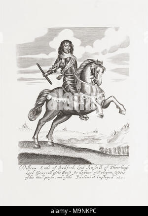 William Russell, 1. Herzog und 5. Earl of Bedford, 1613-1700. Britischer Peer und Soldat. Von der Woodburn Galerie von seltenen Porträts, veröffentlicht 1816. Stockfoto