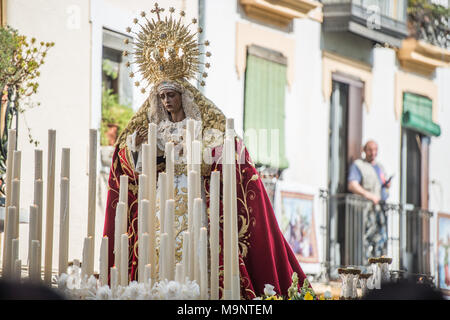 Die eucharistischen und sakramentalen Bruderschaft des Heiligen Abendmahl und Unserer Lieben Frau von der Hütte in Cáceres. Stockfoto