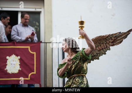 Die eucharistischen und sakramentalen Bruderschaft des Heiligen Abendmahl und Unserer Lieben Frau von der Hütte in Cáceres. Stockfoto