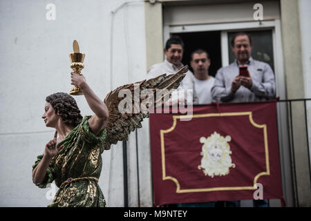 Die eucharistischen und sakramentalen Bruderschaft des Heiligen Abendmahl und Unserer Lieben Frau von der Hütte in Cáceres. Stockfoto