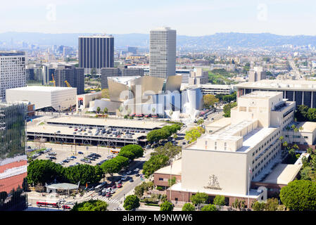 In der Innenstadt von Los Angeles, Luftaufnahme Stockfoto