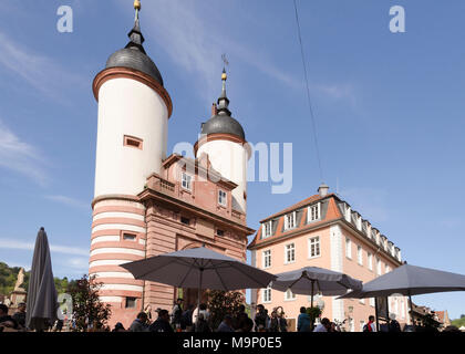 Brückentor, Alte Brücke, Heidelberg, Baden-Württemberg, Deustchland, Europa Stockfoto