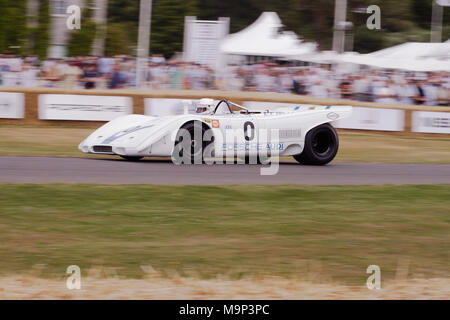 1969 weißen Porsche 917 PA (Porsche Audi) Spyder Nummer 0 Canadian American Challenge Cup (Spyder) Rennwagen Stockfoto