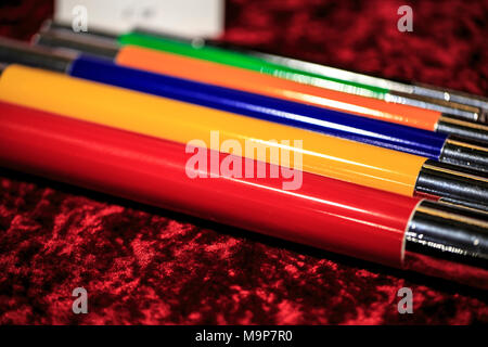Gruppe der Color Magic wands Stockfoto