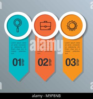 Infografik Statistiken mit Business Elemente Stock Vektor