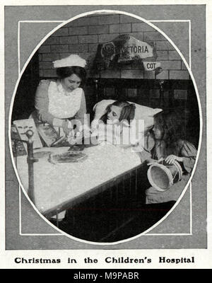 Weihnachten in der Great Ormond Street Children's Hospital, 1916 Stockfoto