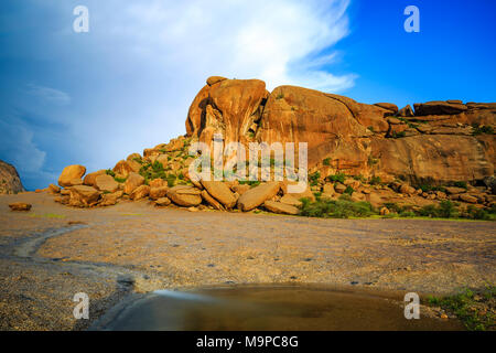 Elefanten Head Rock Formation, Ameib Ranch, Erongo Region, Namibia Stockfoto