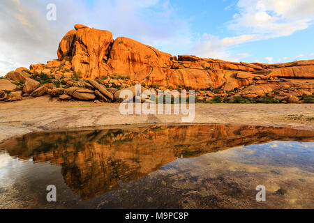 Elefanten Head Rock Formation, Ameib Ranch, Erongo Region, Namibia Stockfoto