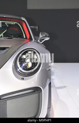 Bangkok, Thailand. 27 Mär, 2018. Porsche 911 GT2 RS Auto auf der Bangkok International Motor Show 2018 am 27. März 2018 in Bangkok, Thailand. Credit: chatchai Somwat/Alamy leben Nachrichten Stockfoto