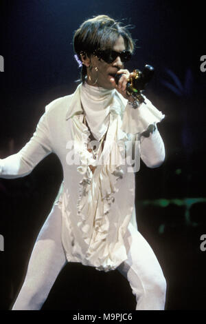NEW YORK, NY - 20. August: Prince führt im Madison Square Garden am 20. August 1995 in New York Menschen: Prinz Stockfoto
