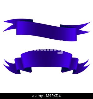 Sammlung von Blue Ribbon leer Banner Stock Vektor
