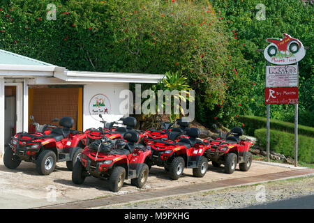 Quads von Moorea Touren, Moorea, Gesellschaftsinseln, Windward Islands, Französisch-Polynesien Stockfoto