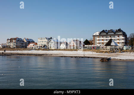 Ostsee Küste im Winter, Haffkrug, Scharbeutz, Lübecker Bucht, Schleswig-Holstein, Deutschland Stockfoto