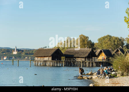 See Wohnung Museum Unteruhldingen, Uhldingen-Mühlhofen, Bodensee, Baden-Württemberg, Deutschland Stockfoto