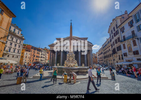 Europa, Italien, Rom, Pantheon, Piazza della Rotonda, Pantheon Stockfoto