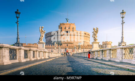 Europa, Italien, Rom, Tiber, Vatikan, Engelsburg Stockfoto