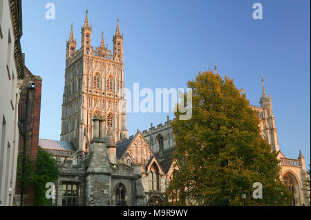 Die Kathedrale von Gloucester Gloucester Gloucestershire England Stockfoto