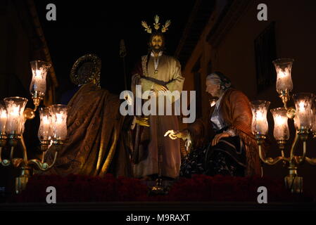 Madrid, Spanien. 26 Mär, 2018. Ein Bild von Jesus Christus in der Prozession der Ostermontag in Alcala de Henares, Madrid. Credit: Jorge Sanz/Pacific Press/Alamy leben Nachrichten Stockfoto