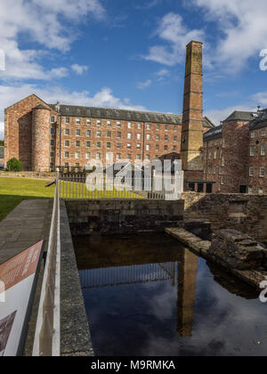 Stanley Mühlen Perthshire Schottland historische Wasser angetriebene Baumwollspinnerei an den Ufern des Flusses Tay Stockfoto