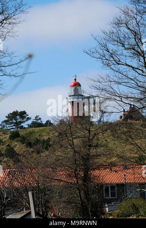 Leuchtturm in den Dünen im Osten Vlieland Stockfoto