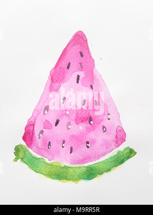 Aquarell Wassermelone Obst Stockfoto