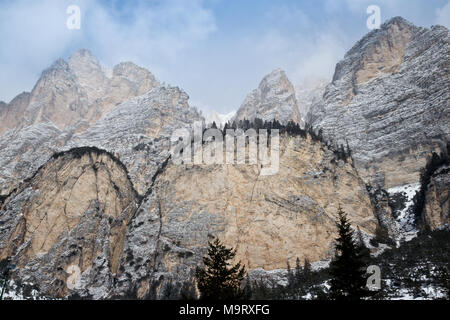 Wanderungen im Naturpark Fanes Sennes Prags, Dolomiten, Italien Stockfoto