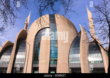 Deutschland, Köln, die ditib Moschee der Türkisch-Islamischen Union für Religiöse Angelegenheiten im Stadtteil Ehrenfeld, Bau plan von Architekt P Stockfoto