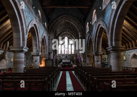 St. Mary's Parish Church 1873, Betws-y-Coed, Conwy, Wales, Großbritannien Großbritannien Stockfoto