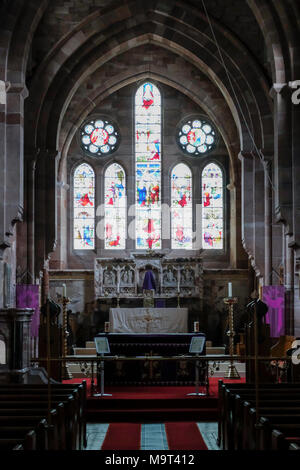 St. Mary's Parish Church 1873, Betws-y-Coed, Conwy, Wales, Großbritannien Großbritannien Stockfoto