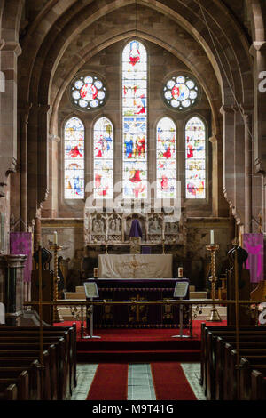 St. Mary's Parish Church 1873, Betws-y-Coed, Conwy, Wales, Großbritannien Großbritannien Stockfoto