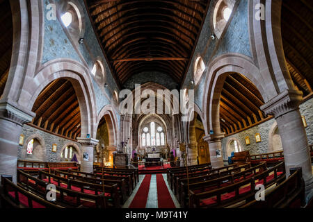 St. Mary's Parish Church 1873, Betws-y-Coed, Conwy, Wales, Großbritannien Großbritannien Stockfoto