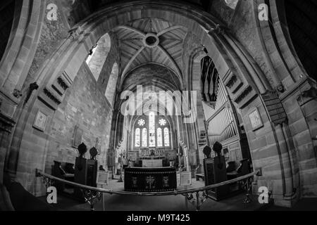 St. Mary's Parish Church 1873, Betws-y-Coed, Conwy, Wales, Großbritannien Großbritannien Stockfoto