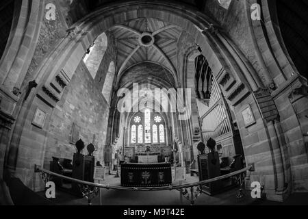 St. Mary's Parish Church 1873, Betws-y-Coed, Conwy, Wales, Großbritannien Großbritannien Stockfoto