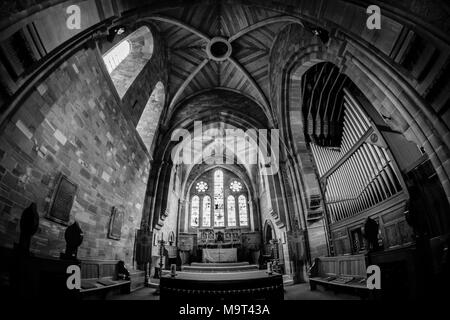 St. Mary's Parish Church 1873, Betws-y-Coed, Conwy, Wales, Großbritannien Großbritannien Stockfoto