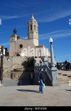 Sitges Badeort in der Nähe von Barcelona Katalonien Stockfoto