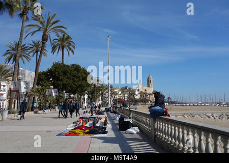 Sitges Badeort in der Nähe von Barcelona Katalonien Stockfoto