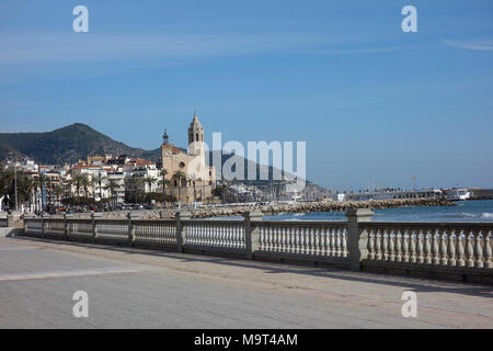 Sitges Badeort in der Nähe von Barcelona Katalonien Stockfoto